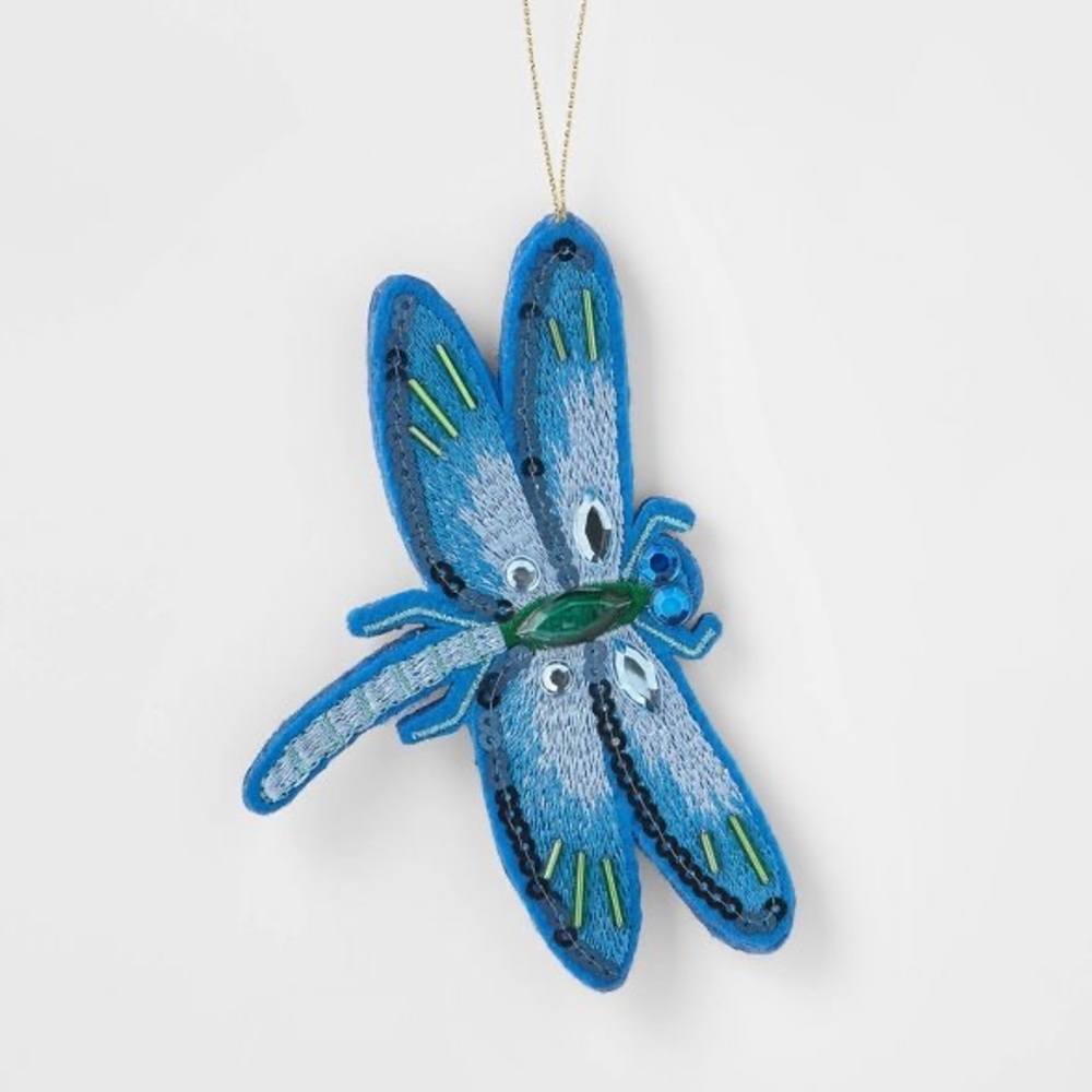 Dragonfly Christmas Tree Felt Ornament nwt